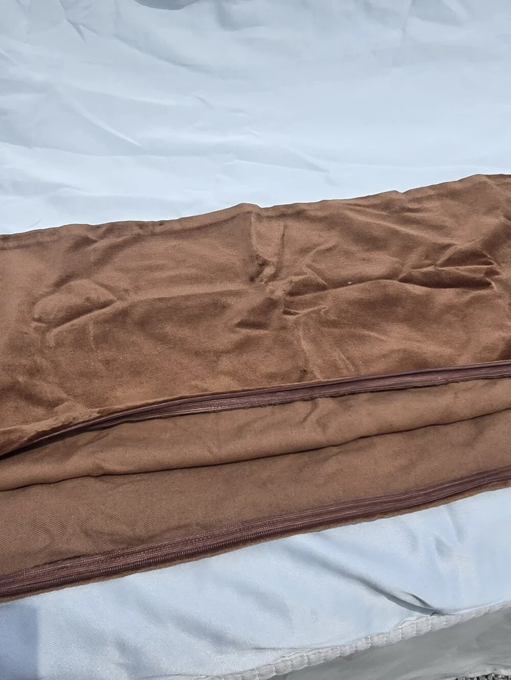 NWT Quince 12x48 Cotton Velvet Chestnut Brown Oversized Lumbar Pillow Cover